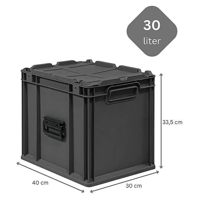 Proregal Euroboxen-Set 12x NextGen Portable - Kunststoff, Schwarz, 12 Stk.