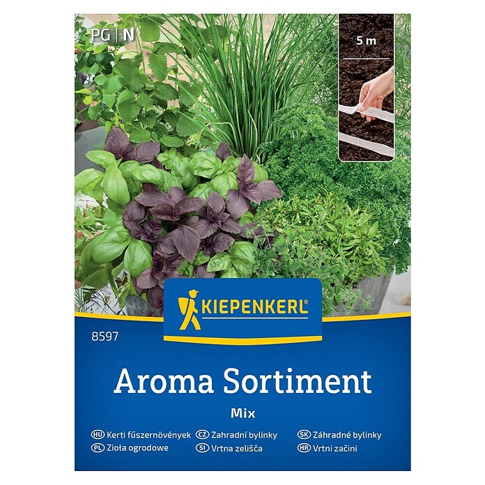 Kiepenkerl Mešanica zeliščnih semen Aromatična vrtna zelišča  (Čas setve: April, Čas žetve: Maj) | 8127 - Feinsämereien in PG Marke | IBYA - Sämereien | IBY - Sämereien | IB - Grünpflanzen/Sämereien | I - Stadtgarten | BAUHAUS