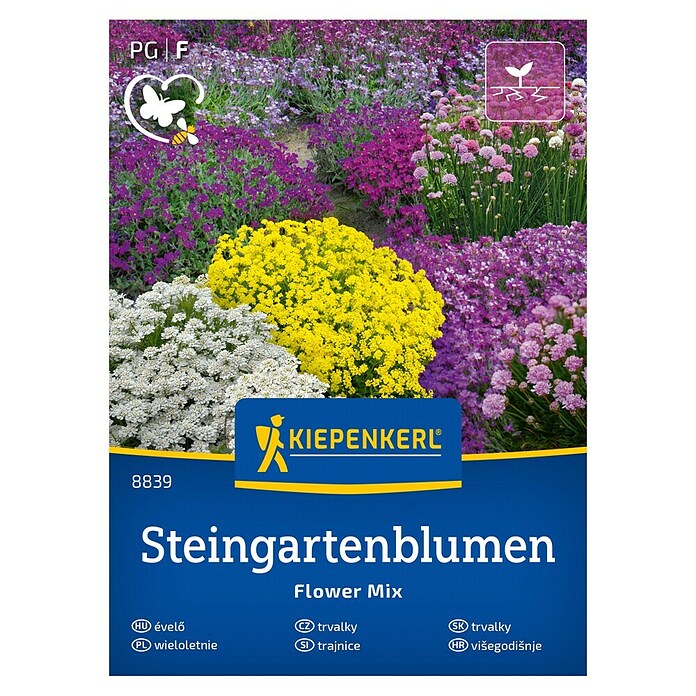 Kiepenkerl Mešana cvetlična semena Trajnice za skalnjak  (Večbarvna) | 8127 - Feinsämereien in PG Marke | IBYA - Sämereien | IBY - Sämereien | IB - Grünpflanzen/Sämereien | I - Stadtgarten | BAUHAUS