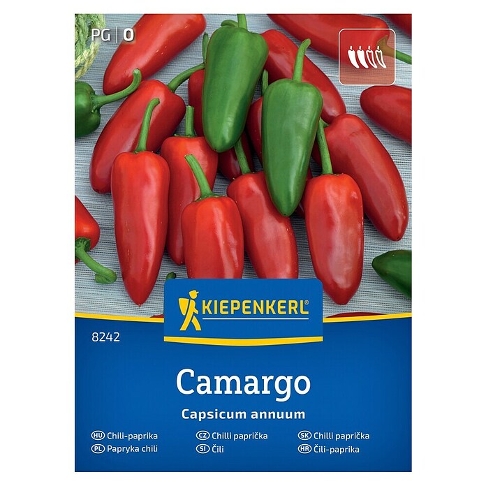 Kiepenkerl Zelenjavna semena Čili paprika Camargo  (Capsicum annuum, Čas žetve: Julij) | 8127 - Feinsämereien in PG Marke | IBYA - Sämereien | IBY - Sämereien | IB - Grünpflanzen/Sämereien | I - Stadtgarten | BAUHAUS