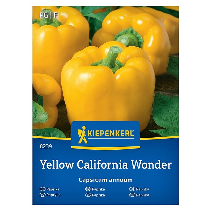 Kiepenkerl Zelenjavna semena Paprika Yellow California Wonder  (Capsicum annuum, Čas žetve: Avgust) | 8127 - Feinsämereien in PG Marke | IBYA - Sämereien | IBY - Sämereien | IB - Grünpflanzen/Sämereien | I - Stadtgarten | BAUHAUS