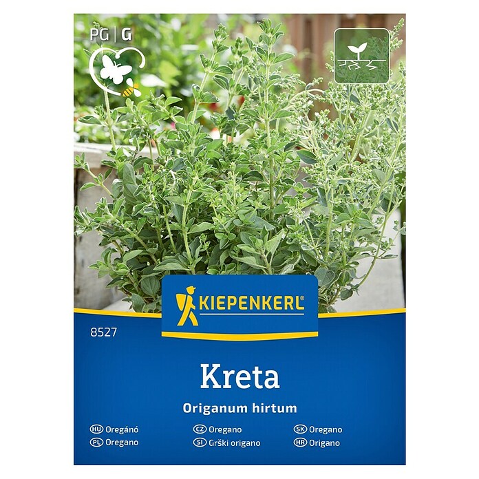 Kiepenkerl Zeliščna semena Grški origano Kreta  (Origanum hirtum, Čas setve: Marec, Čas žetve: Maj) | 8127 - Feinsämereien in PG Marke | IBYA - Sämereien | IBY - Sämereien | IB - Grünpflanzen/Sämereien | I - Stadtgarten | BAUHAUS