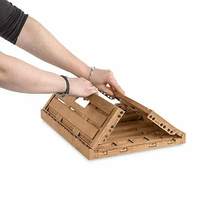 Proregal Klappbox Active Lock Holzdekor - L x B x H: 60 x 40 x 21,8 cm, Braun