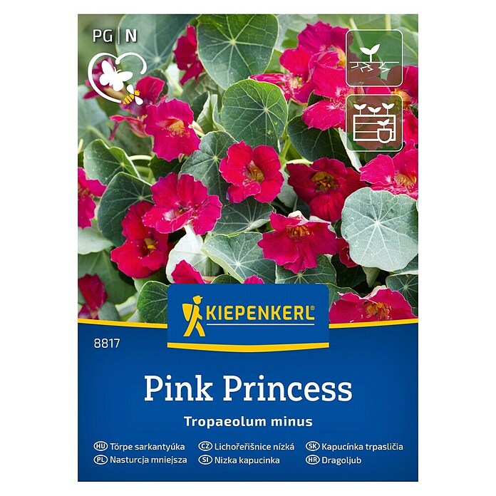 Kiepenkerl Cvetlična semena Mala kapucinka Pink Princess  (Tropaeolum minus, Roza) | 8127 - Feinsämereien in PG Marke | IBYA - Sämereien | IBY - Sämereien | IB - Grünpflanzen/Sämereien | I - Stadtgarten | BAUHAUS