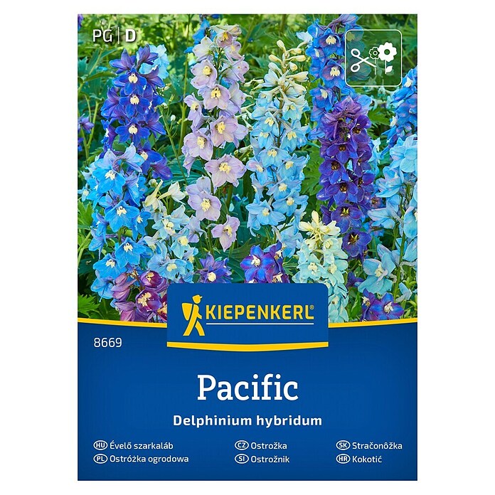 Kiepenkerl Cvetlična semena Ostrožnik Pacific  (Delphinium hybridum, Večbarvna) | 8127 - Feinsämereien in PG Marke | IBYA - Sämereien | IBY - Sämereien | IB - Grünpflanzen/Sämereien | I - Stadtgarten | BAUHAUS