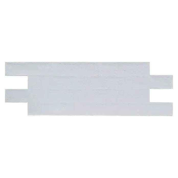 Panel de pared Ultra - 67 x 25 cm, Gris, 6 ud. - Cinta adhesiva blanca texturizada con forma de 'E'.