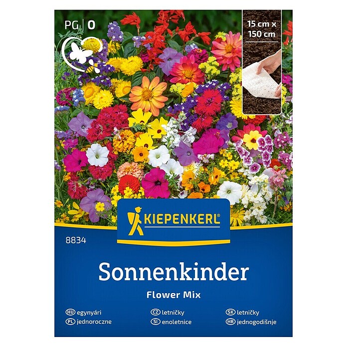 Kiepenkerl Mešana cvetlična semena Enoletnice za sončna mesta  (Večbarvna) | 8127 - Feinsämereien in PG Marke | IBYA - Sämereien | IBY - Sämereien | IB - Grünpflanzen/Sämereien | I - Stadtgarten | BAUHAUS