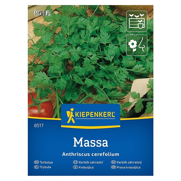 Kiepenkerl Zeliščna semena Krebuljica Massa  (Anthriscus cerefolium, Čas setve: April, Čas žetve: Maj) | 8127 - Feinsämereien in PG Marke | IBYA - Sämereien | IBY - Sämereien | IB - Grünpflanzen/Sämereien | I - Stadtgarten | BAUHAUS