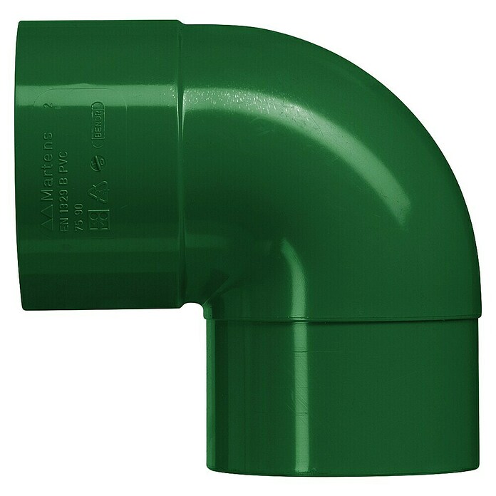 Martens Pvc-bocht (Pvc, 80 mm, 90 °, Groen) | BAUHAUS