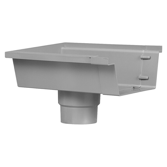 Martens Eindstuk bakgoot Links (Kunststof, 125 mm, Grijs) | BAUHAUS