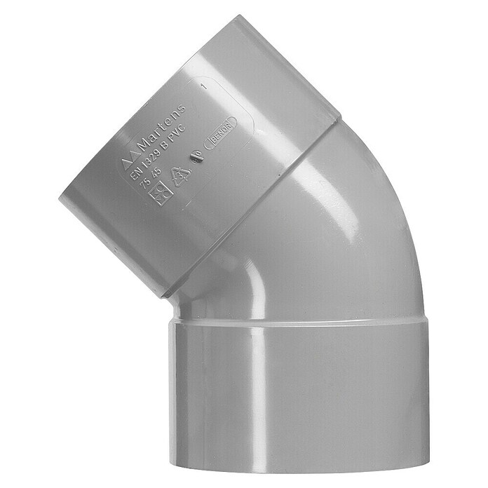 Martens Pvc-bocht 2 x LM 45 (Pvc, 40 mm, 45 °, Grijs) | BAUHAUS
