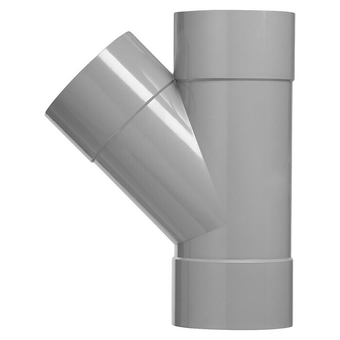 Martens Pvc-T-stuk 3 x LM 45 (Pvc, 90 mm, 45 °, Grijs) | BAUHAUS