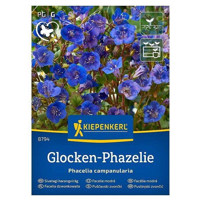 Kiepenkerl Cvetlična semena Puščavski zvončki  (Phacelia campanularia, Modra) | 8127 - Feinsämereien in PG Marke | IBYA - Sämereien | IBY - Sämereien | IB - Grünpflanzen/Sämereien | I - Stadtgarten | BAUHAUS