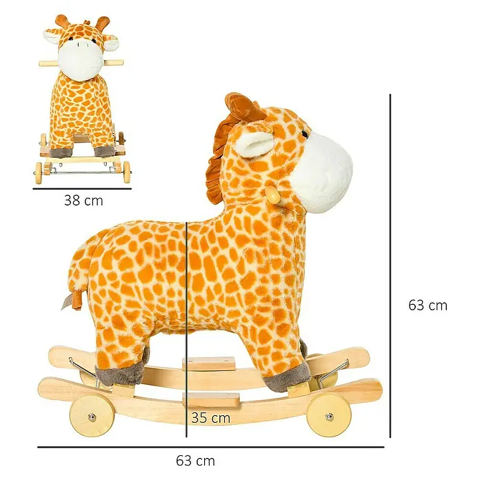 Homcom Holzpferd - L x B x H: 63 x 38 x 63 cm