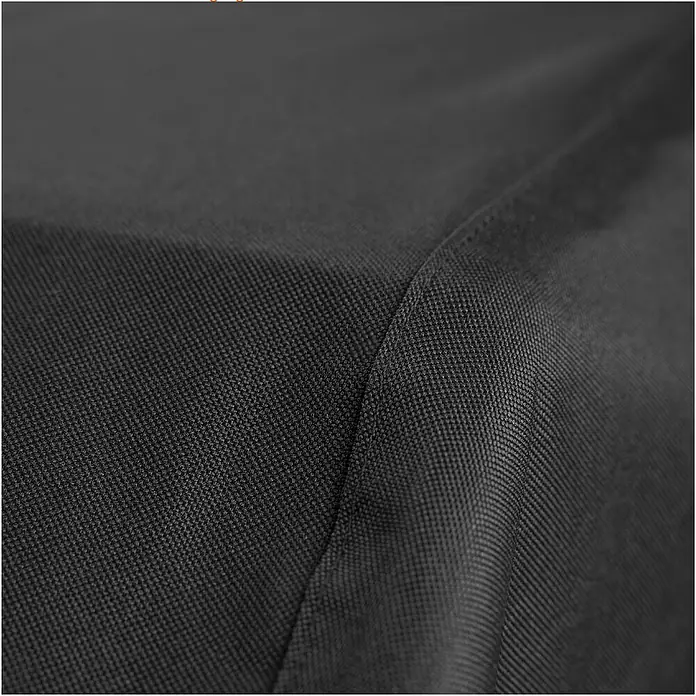 Blackstone Funda protectora para barbacoa de 4 quemadores - Específico para: Parrillas Blackstone 36" Plancha, Poliéster - Primer plano de tela tejida gris oscuro con costura visible y textura detallada.