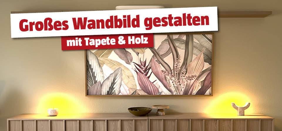 Großes Wandbild mit Tapete