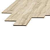 LOGOCLIC Laminado Hidro Roble Siena (1.380 x 191 x 8 mm, Beige, AC4, Resistente al agua) | BAUHAUS