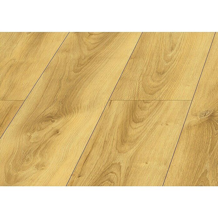 LOGOCLIC Laminado Hidro Roble Milo (1.380 x 191 x 10 mm, Marrón, AC5) | BAUHAUS