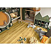 LOGOCLIC Laminado Hidro Roble Milo (1.380 x 191 x 10 mm, Marrón, AC5) | BAUHAUS