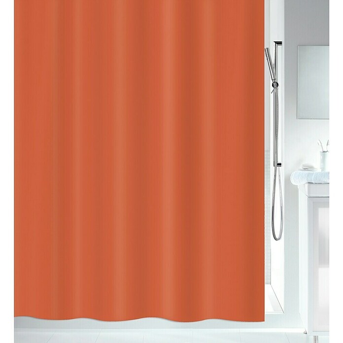 Spirella Peva Duschvorhang Bio (180 x 200 cm, Terracotta) | BAUHAUS