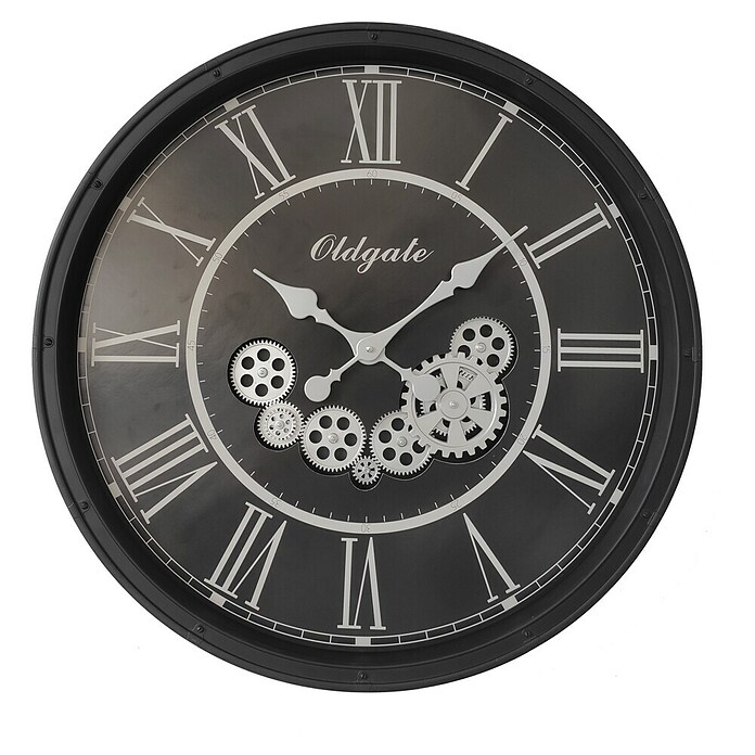 Globo Wanduhr Eleonora (Schwarz/Silber, Durchmesser: 76 cm) | BAUHAUS