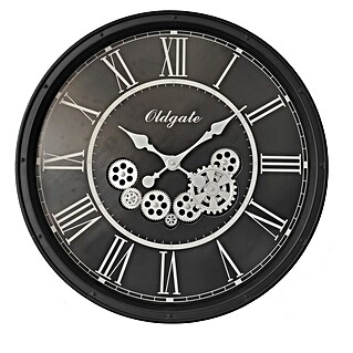 Globo Wanduhr Eleonora (Schwarz/Silber, Durchmesser: 76 cm)