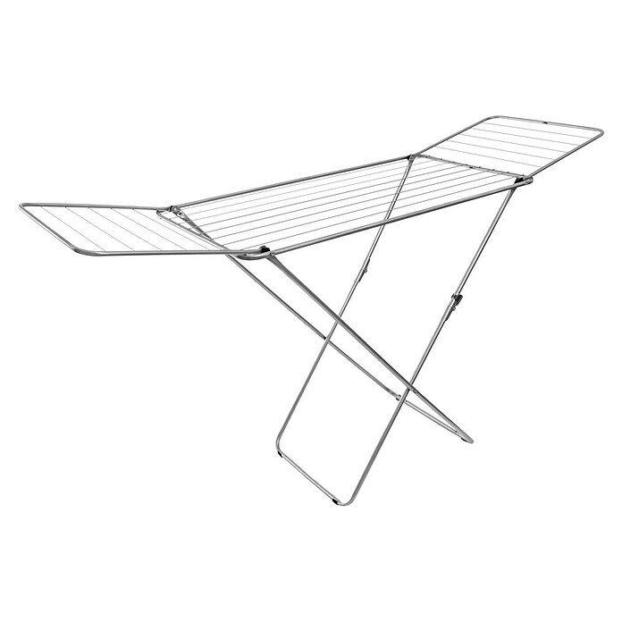 Flügel-Wäscheständer Kolibri (Länge Wäscheleine: 18 m, L x B x H: 180 x 55 x 93 cm, Silber) | BAUHAUS