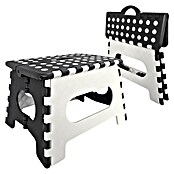 Klapphocker mit Antirutsch‑Noppen (L x B x H: 31 x 22 x 22 cm, Belastbarkeit: 150 kg, Kunststoff, Weiß/Schwarz) | BAUHAUS