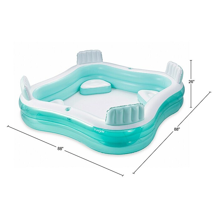 Funsicle Quick-Up-Pool Family Lounge (L x B x H: 223 x 223 x 66 cm, Grün, 681 l) | BAUHAUS