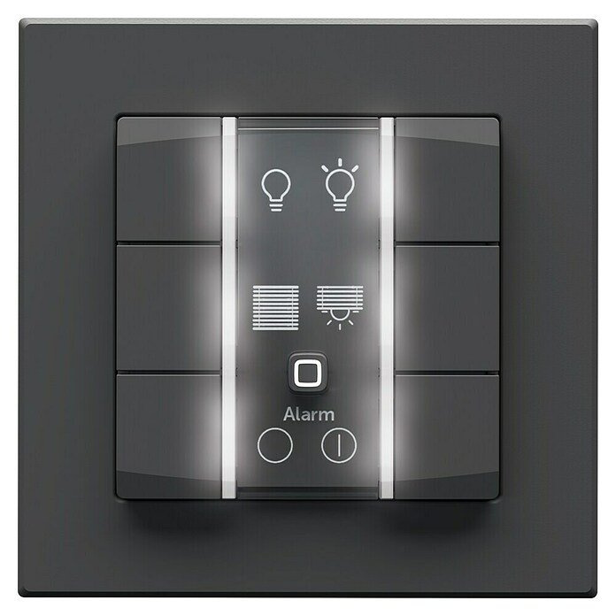 Homematic IP Funk-Wandtaster 6-fach, 230 V HmIP-WRC6-230-A (Anthrazit) | BAUHAUS