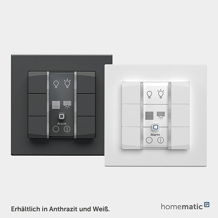 Homematic IP Funk-Wandtaster 6-fach, 230 V HmIP-WRC6-230-A (Anthrazit) | BAUHAUS