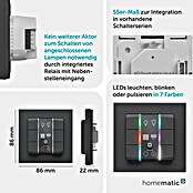 Homematic IP Funk-Wandtaster 6-fach, 230 V HmIP-WRC6-230-A (Anthrazit) | BAUHAUS