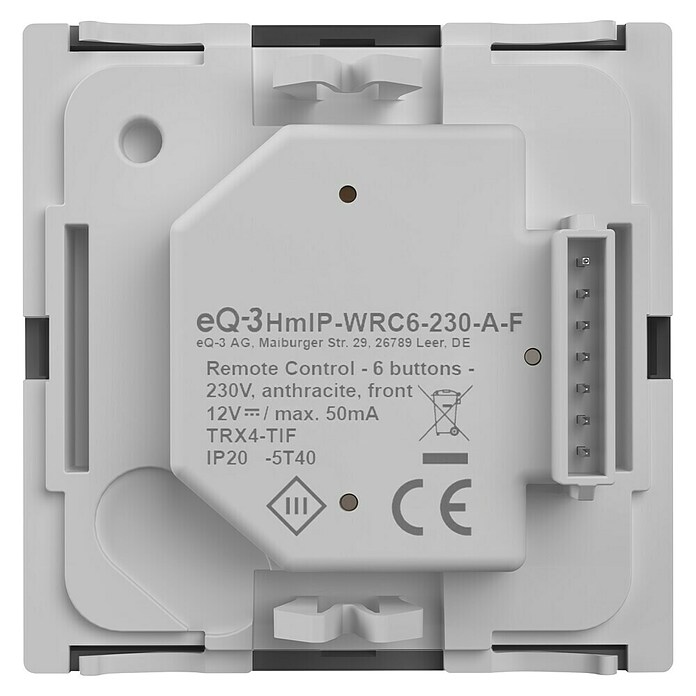 Homematic IP Funk-Wandtaster 6-fach, 230 V HmIP-WRC6-230-A (Anthrazit) | BAUHAUS