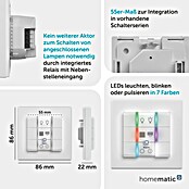 Homematic IP Funk-Wandtaster 6-fach, 230 V HmIP-WRC6-230 (Weiß) | BAUHAUS