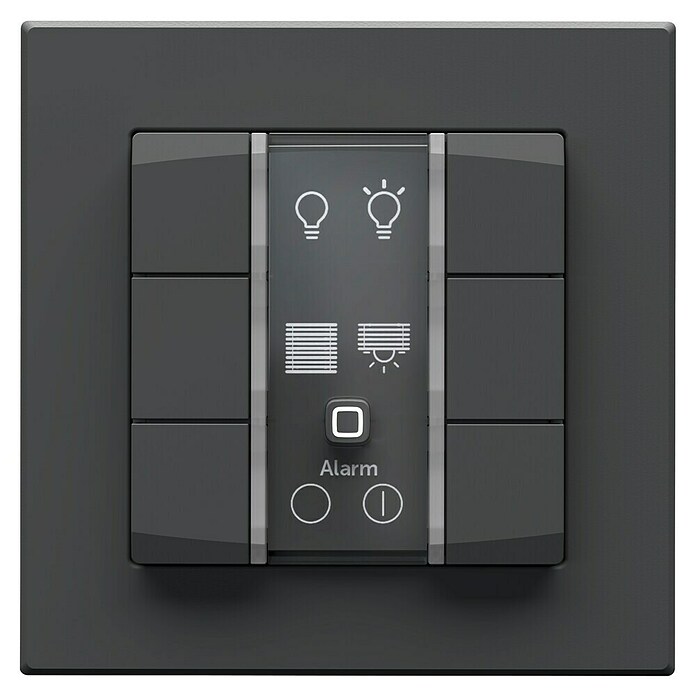 Homematic IP Funk-Wandtaster 6-fach, 230 V HmIP-WRC6-230-A (Anthrazit) | BAUHAUS