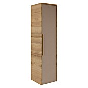 Camargue Silk Midischrank (B x T x H: 30,4 x 32,5 x 121,6 cm, Berg Eiche Holzoptik/Goldbronze, DIN Anschlag: Rechts) | BAUHAUS