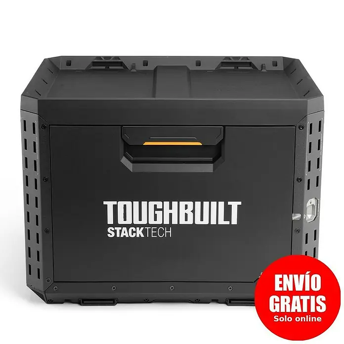 ToughBuilt StackTech Caja para herramientas XL - An x Pr x Al: 56 x 43 x 42 cm, Plástico, Número de cajones: 1 ud. - Caja de almacenamiento resistente ToughBuilt StackTech negra.