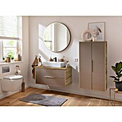 Camargue Silk Midischrank (B x T x H: 60,4 x 32,5 x 121,6 cm, Berg Eiche Holzoptik/Goldbronze) | BAUHAUS