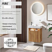 Camargue Pure Badmöbel-Set (Gesamtbreite Badmöbel: 55 cm, Berg Eiche, Matt) | BAUHAUS