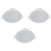 Philips Downlight LED empotrable redondo Meson (3 x 6 W, Color de luz: Blanco neutro, Ø x Al: 9,5 x 4,55 cm, No regulable)