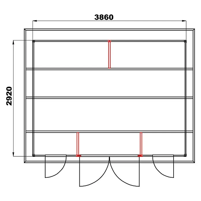Fjordholz Gartenhaus Nexo White 11,28 m² - Außenmaß inkl. Dachüberstand (B x T): 428,5 x 328,5 cm, Aluminium, Grau / Weiß