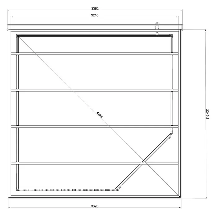 Fjordholz Gartenhaus Style Modern - Außenmaß inkl. Dachüberstand (B x T): 336 x 336 cm, Aluminium, Anthrazit/grau