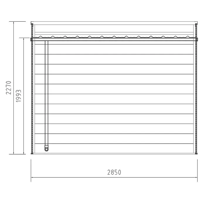 Fjordholz Gartenhaus Cubus 8,12 m² - Außenmaß inkl. Dachüberstand (B x T): 285 x 285 cm, Aluminium, Schwarz / Grau