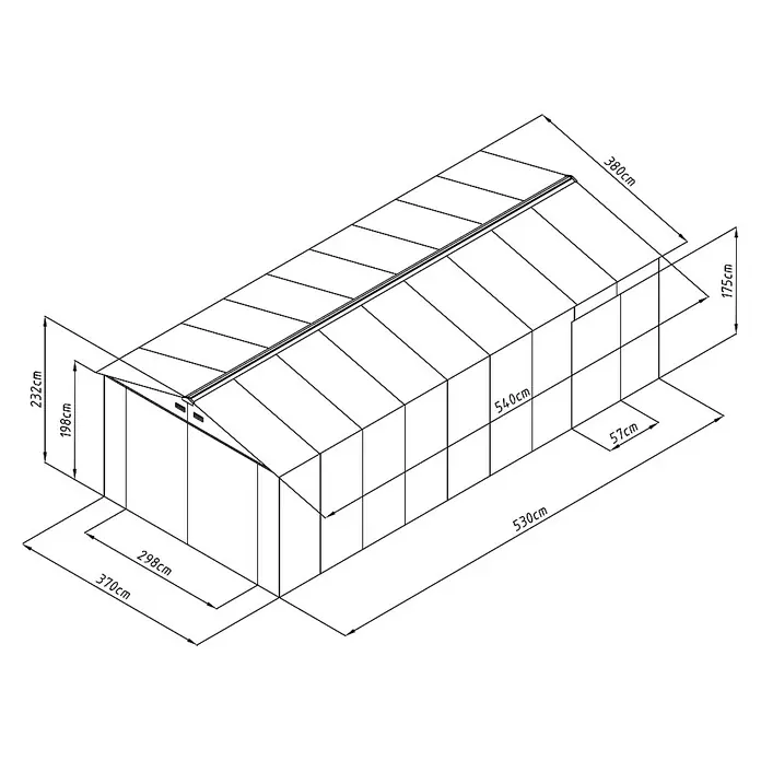 StarLine Metall Garage NovaAvant 19,61 m² - Metall, Anthrazit