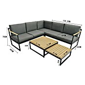 Sunfun Conjunto de muebles Eliane (5 pzs., Aluminio/Polywood, Antracita) | BAUHAUS