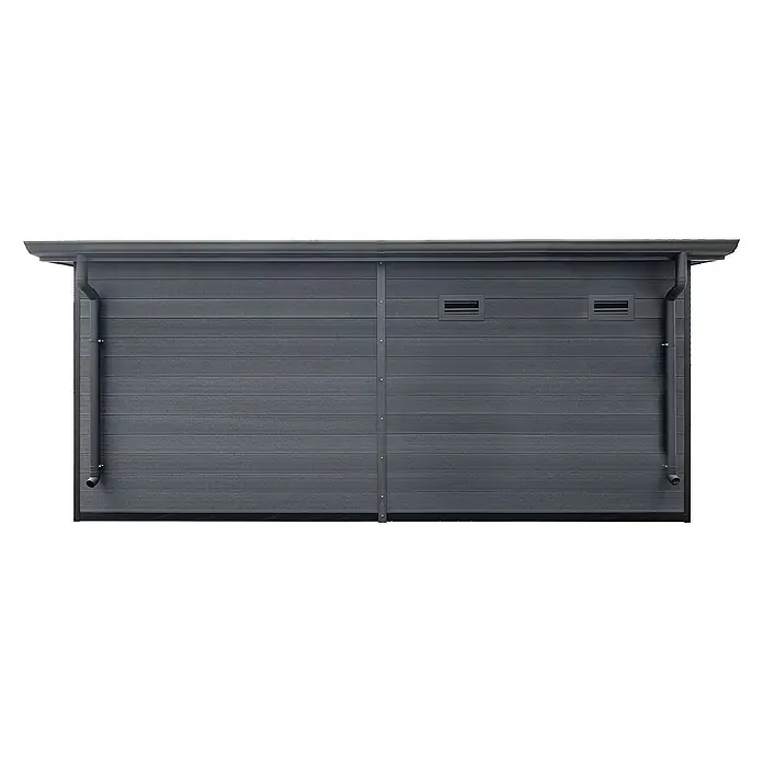 Fjordholz Gartenhaus Style DeLuxe - Außenmaß inkl. Dachüberstand (B x T): 571 x 327 cm, Aluminium, Anthrazit/grau