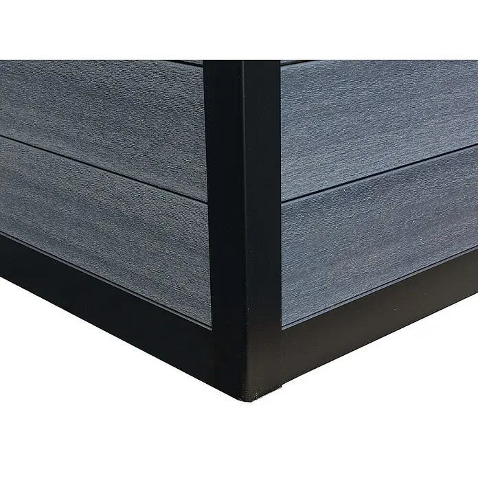 Fjordholz Gartenhaus Style DeLuxe 13,70 m² - Außenmaß inkl. Dachüberstand (B x T): 408 x 405 cm, Aluminium, Anthrazit/grau