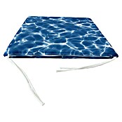Cojín para asiento Piscina (2 ud., L x An x Al: 40 x 40 x 3,5 cm, 50% algodón 50% poliéster, Azul) | BAUHAUS