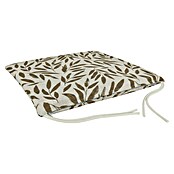 Cojín para asiento Hojas (2 ud., L x An x Al: 40 x 40 x 3,5 cm, 50% algodón 50% poliéster, Taupe) | BAUHAUS