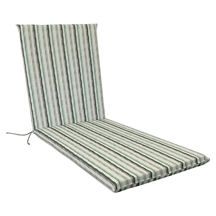 Cojín para tumbona Rayas (Verde, L x An x Al: 190 x 60 x 5,5 cm, 50% algodón 50% poliéster) | BAUHAUS